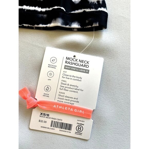 Athleta Girl Kids Short Sleeve Rashguard XS/6 - Picture 6 of 7